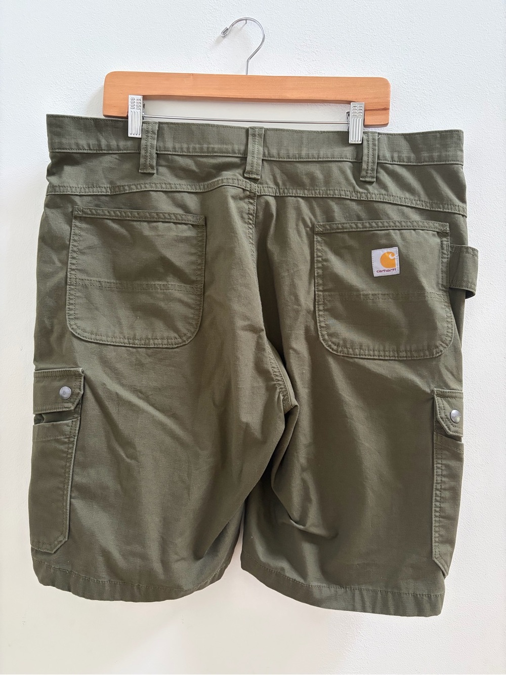 Carhartt Olive Green Ripstop Cargo Shorts - Picture 3 of 5
